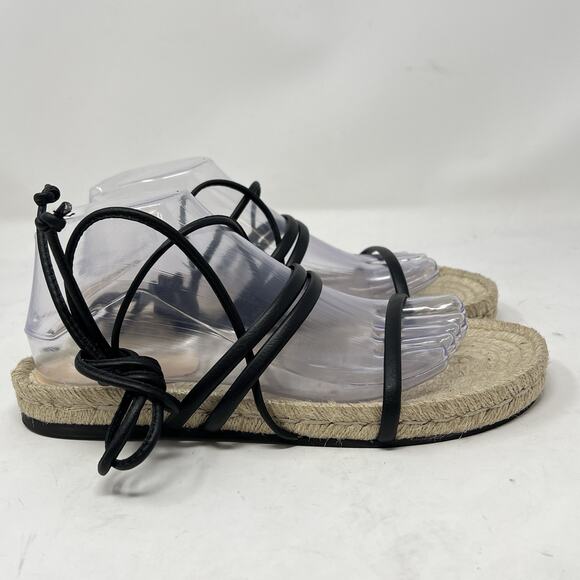 NWOT Alohas Rayna Leather Sandal Women's 40 US 9.5 Espadrille Lace Up Sandals - Picture 5 of 10